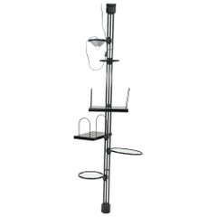Lampadaire à tension Tarcisio Colzani pour Porada Arredi des années 1980 avec accessoires