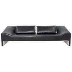 2000s Patricia Urquiola for Moroso Malmo Sofa in Black Leather