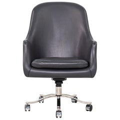 2006 Nicos Zographos Alpha Bucket Executive Desk Chair in Grey Leather