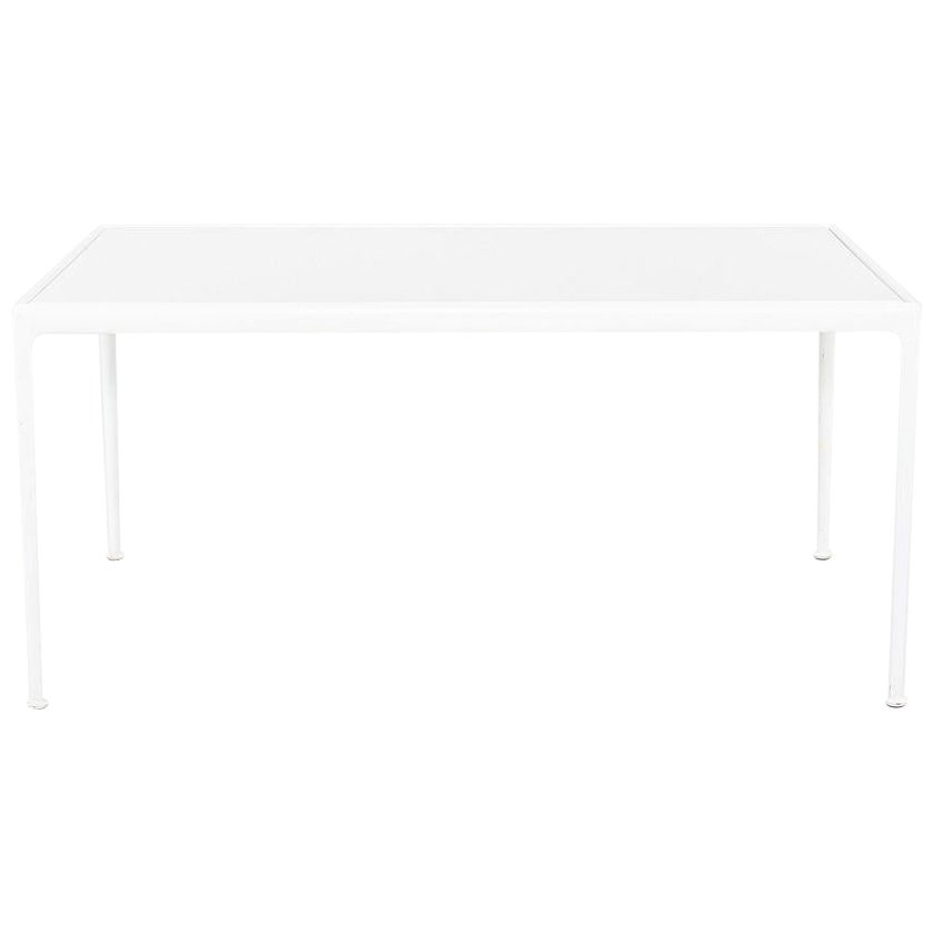 2000s Richard Schultz 1966 Collection Dining Table with Aluminum Frame 38 x 60 For Sale