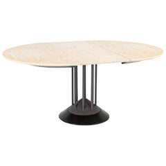 Años 90 Peter Maly para Tonon Italia Mesa de comedor extensible postmoderna con hoja