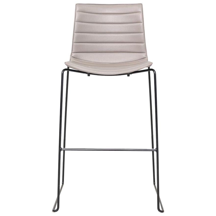 2010s Arper Catifa 46 Bar Stool in Beige Vinyl 8x Available
