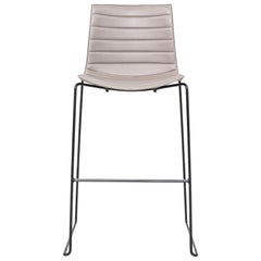 2010s Arper Catifa 46 Bar Stool in Beige Vinyl 8x Available