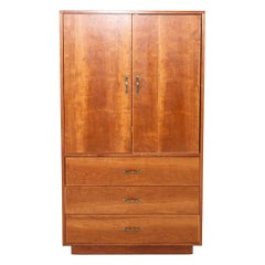 1990s Robert Lovett Custom-Designed Cherry Armoire Cabinet