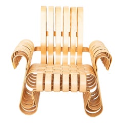 1993 Frank Gehry para Knoll Sillón Power Play Lounge de arce