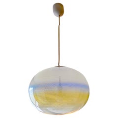 Vetri globe murano glass spirale stamps 45 cm , Italy 1980s