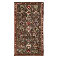 Tapis de course persan vintage Gabbeh à motifs géométriques colorés - Rug & Kilim