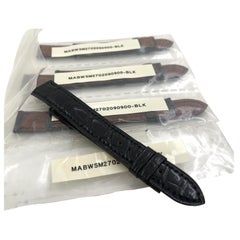 G. Buccellati Rare Set of 4 Black Watch Leather Straps New
