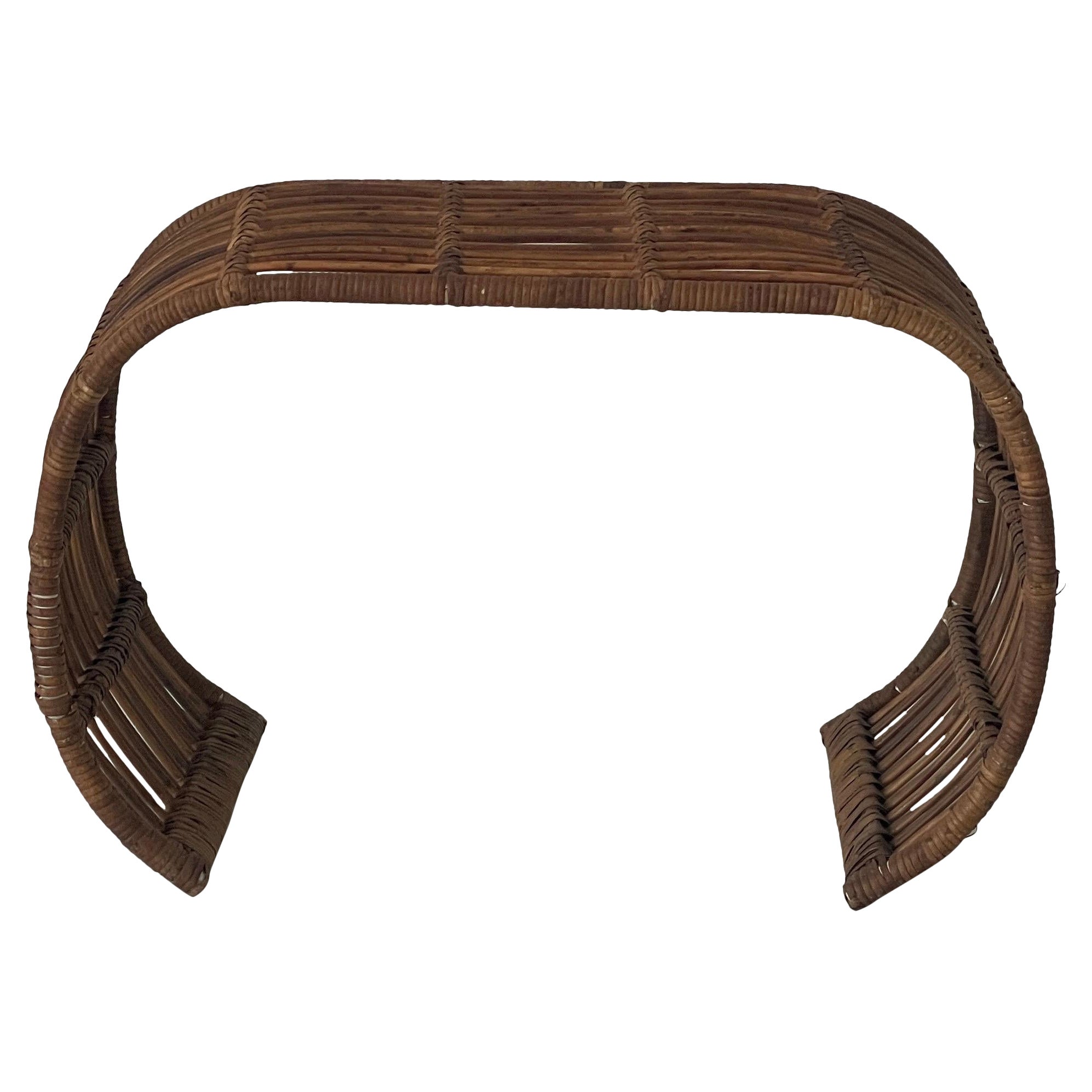 Table basse en bambou moderne du milieu du siècle dernier, 1960, Italie en vente