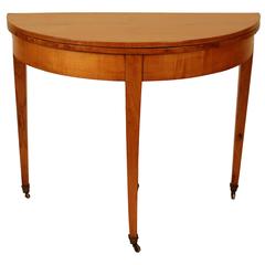Neoclassical Demilune Game Table