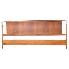 1950s T.H. Robsjohn Gibbings for Widdicomb King Size Headboard in Walnut