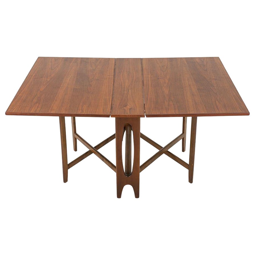 1960s Walnut Extension Gate Leg Dining Table by Bendt Winge