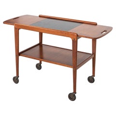 1970s Yngve Ekstrom for Kallemo of Sweden Teak Thea Bar / Serving Cart