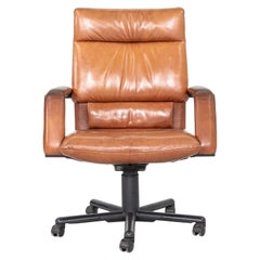 1980s Mario Bellini and Dieter Thiel for Vitra Figura Office Chair in Leather
