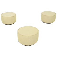 2017 Barber Osgerby Vitra Mariposa Pouf / Ottoman Medium in Green Fabric