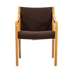 1987 Bert England per Stow & Davis England Sedia da pranzo con imbottitura marrone