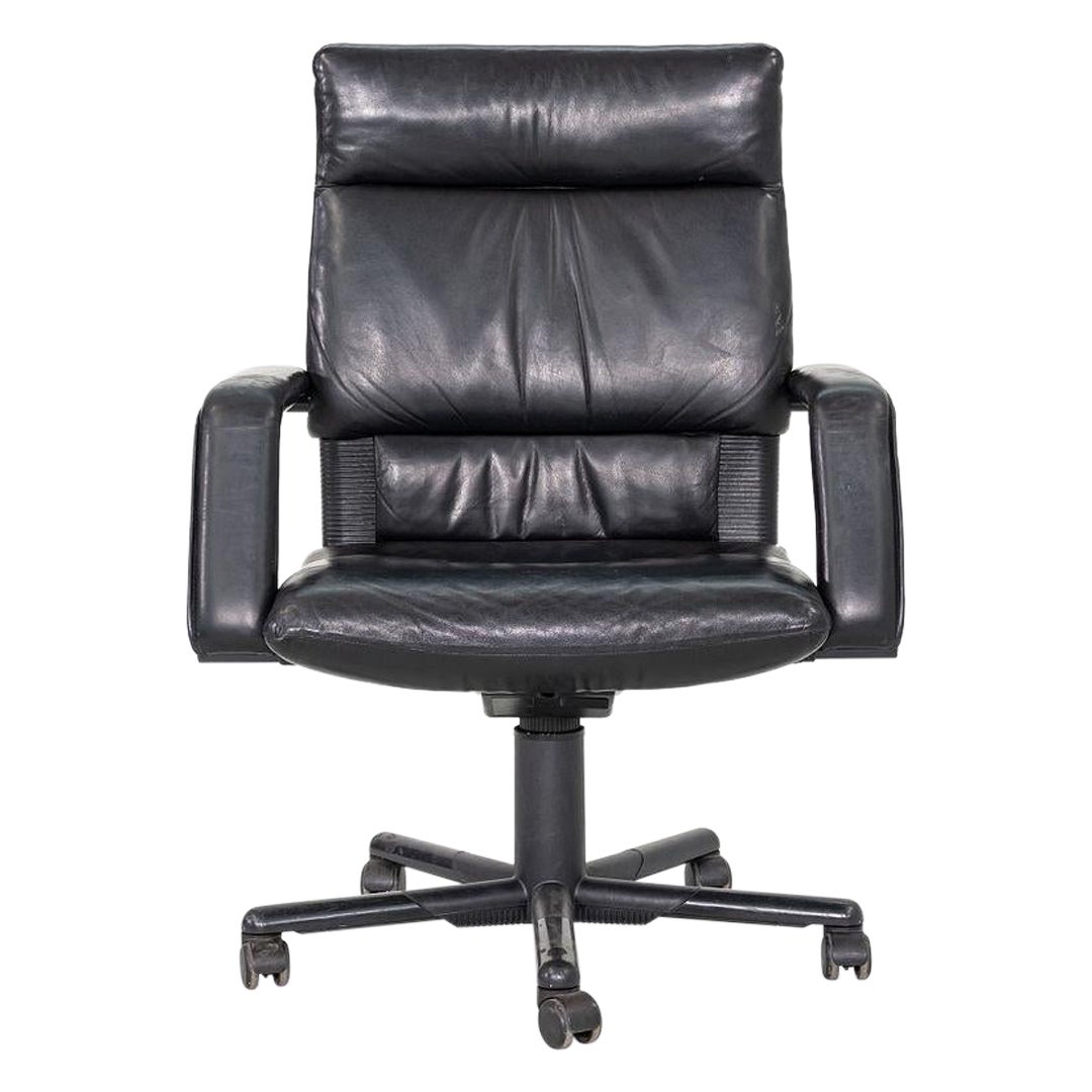 1991 Mario Bellini et Dieter Thiel pour Vitra Chaise de bureau Figura en cuir