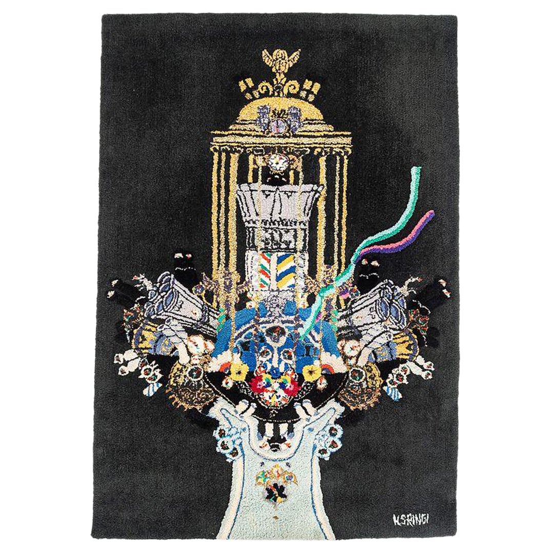 C. Tapis de tapisserie murale Kjell A. Sorensen-Ringi des années 1970 "Black Machine" n° 1 sur 6 en vente