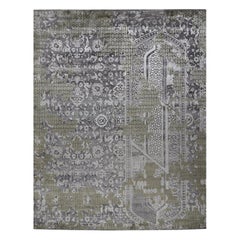 LATTICE Tapis noué à la main en couleurs Moss Green & Greene Greene par Hands