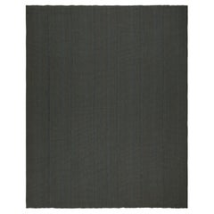 Rug & Kilim’s Contemporary Kilim in Black, with Blue Accents