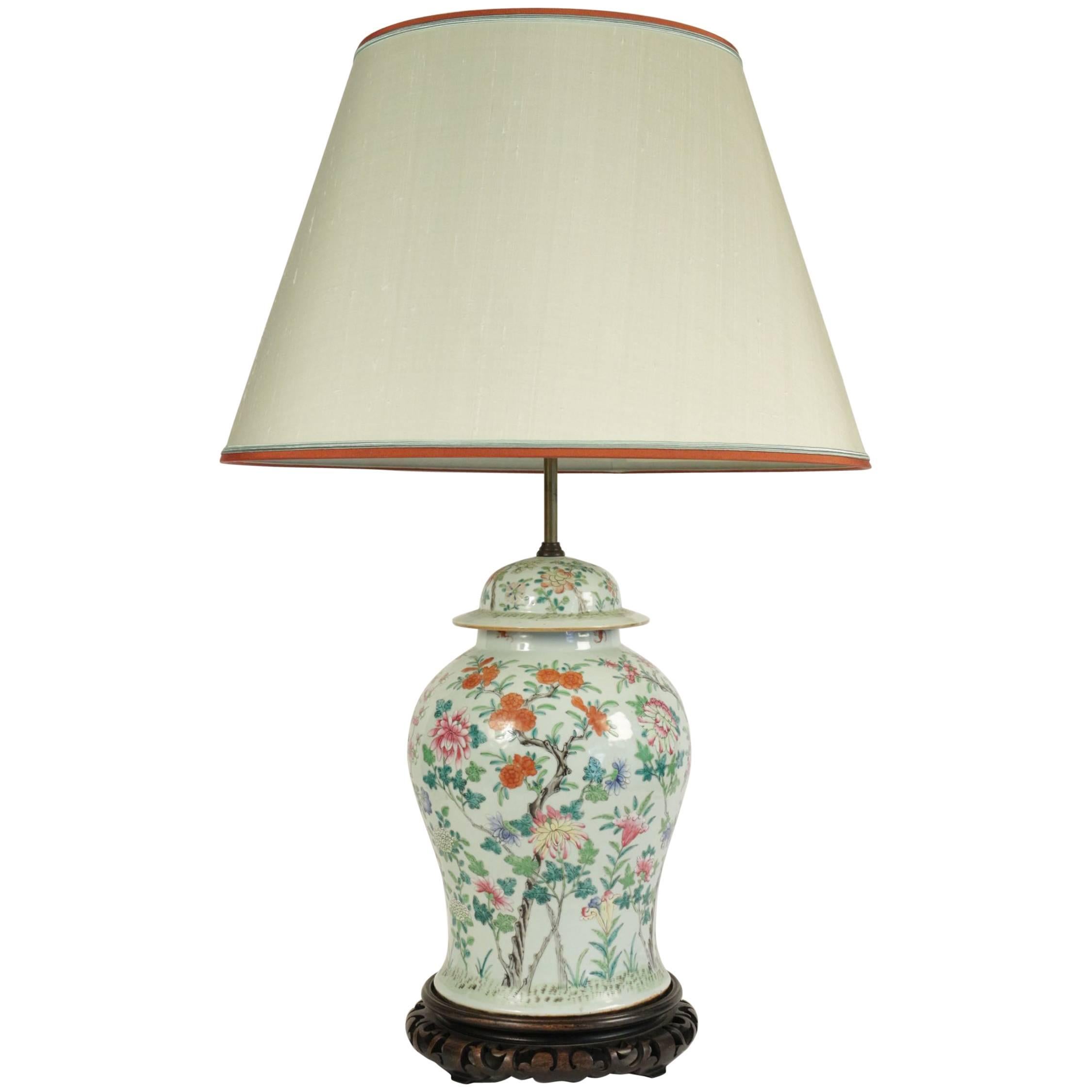 Important Chinese Porcelain Lamp, circa 1890-1900 