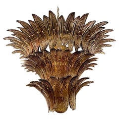 Modern Murano "Palmette" in a Tobacco Fume Color