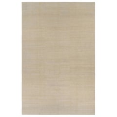 Rug & Kilim’s Oversized Contemporary Textural Solid Rug in Beige Tones