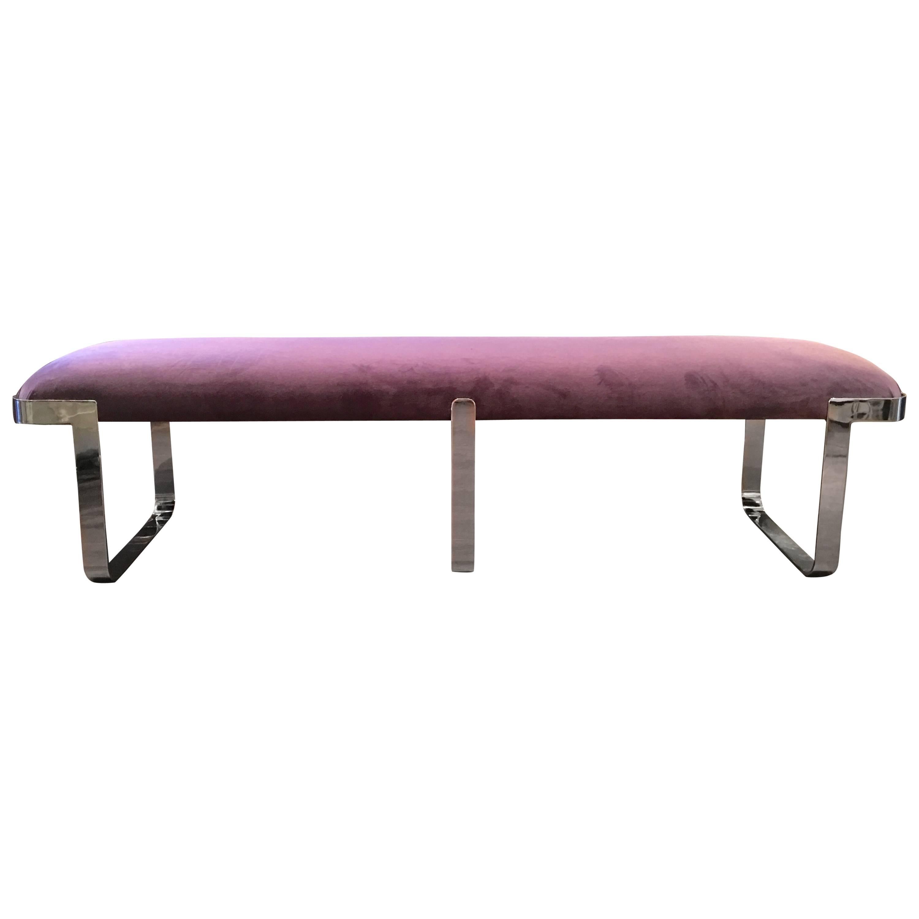 Milo Baughman Chrome Bench