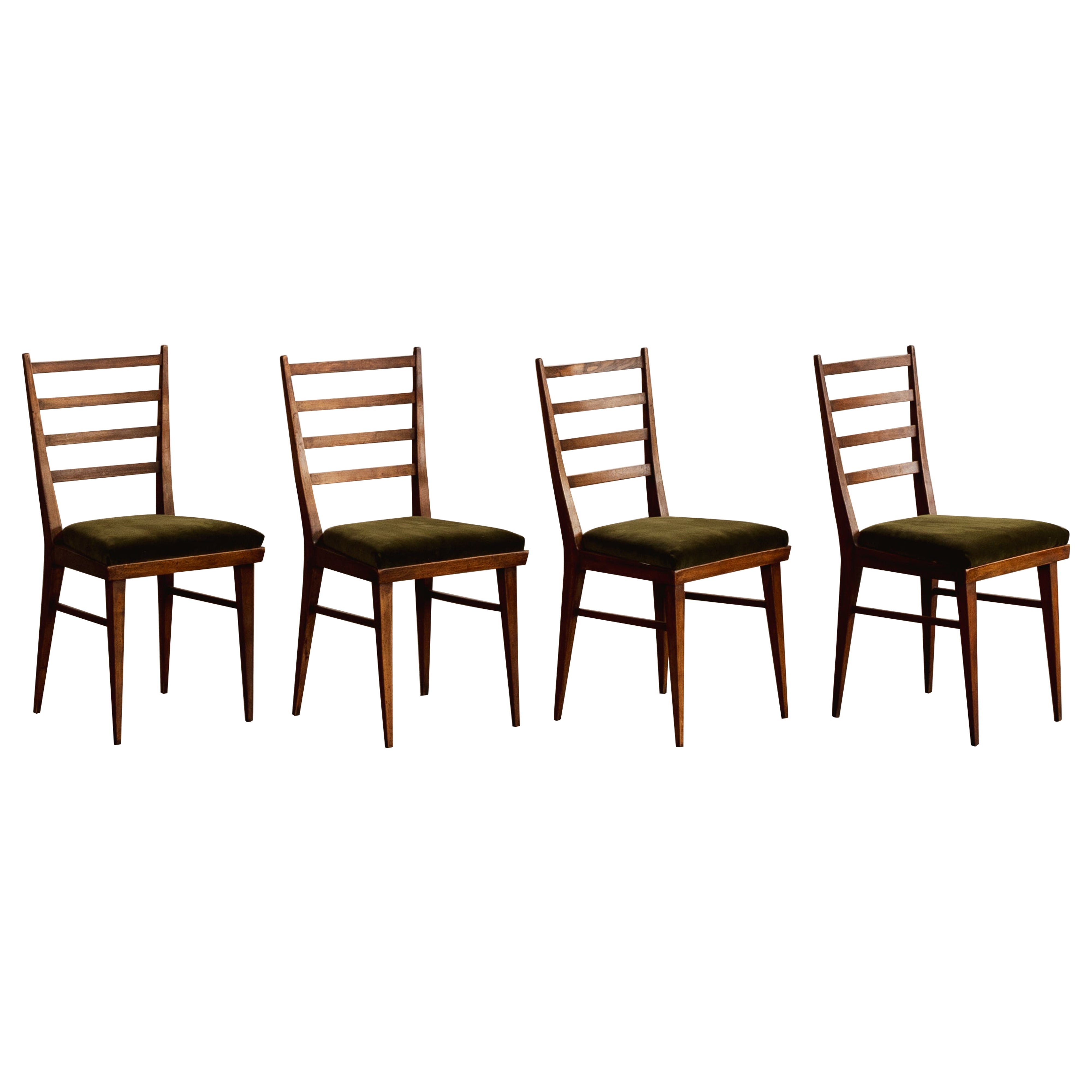 Guglielmo Ulrich Dining Chairs for Saffa Milano, 1950, Set of 4