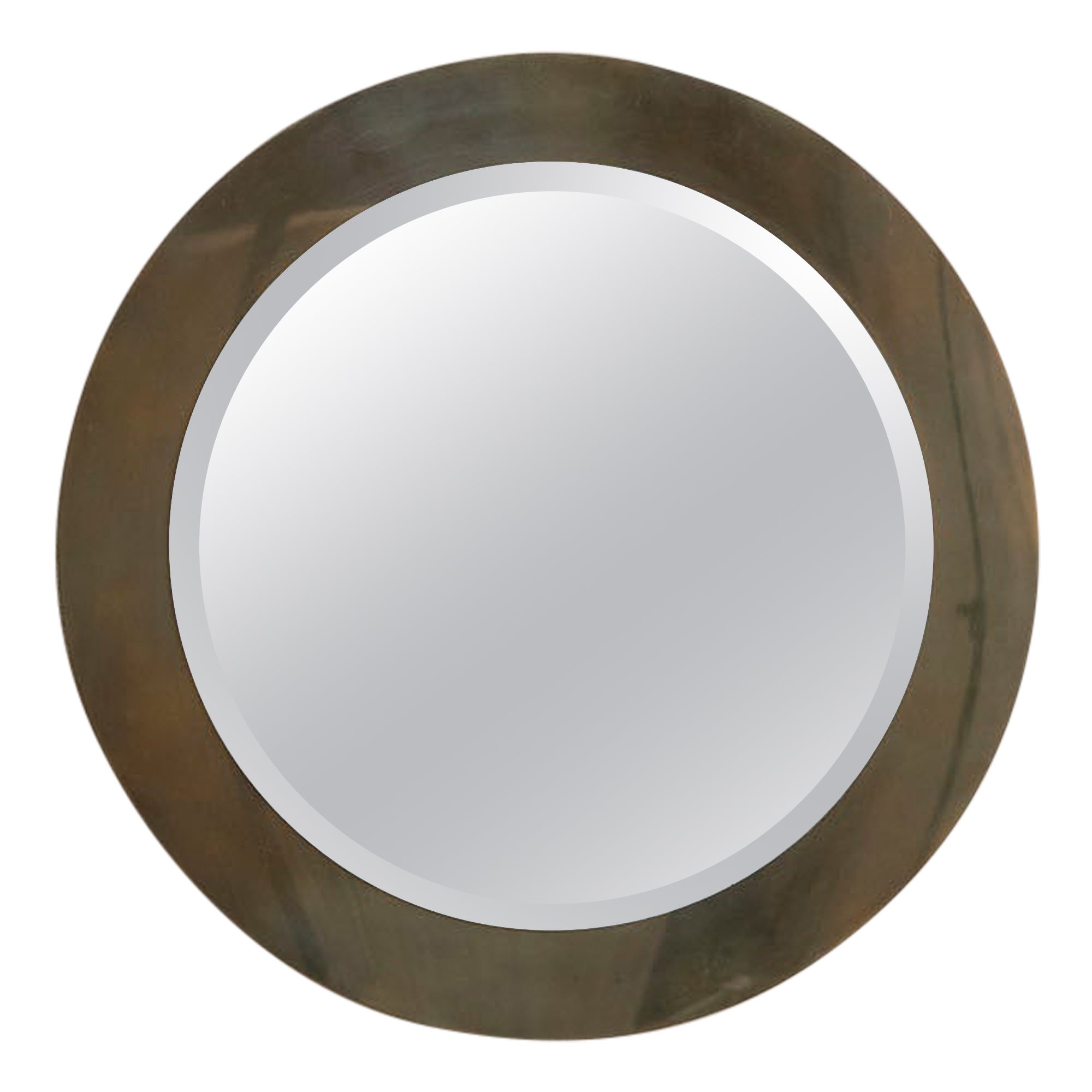 Miroir en laiton doré du milieu du siècle, Italie 1960 en vente