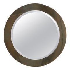 Miroir en laiton doré du milieu du siècle, Italie 1960