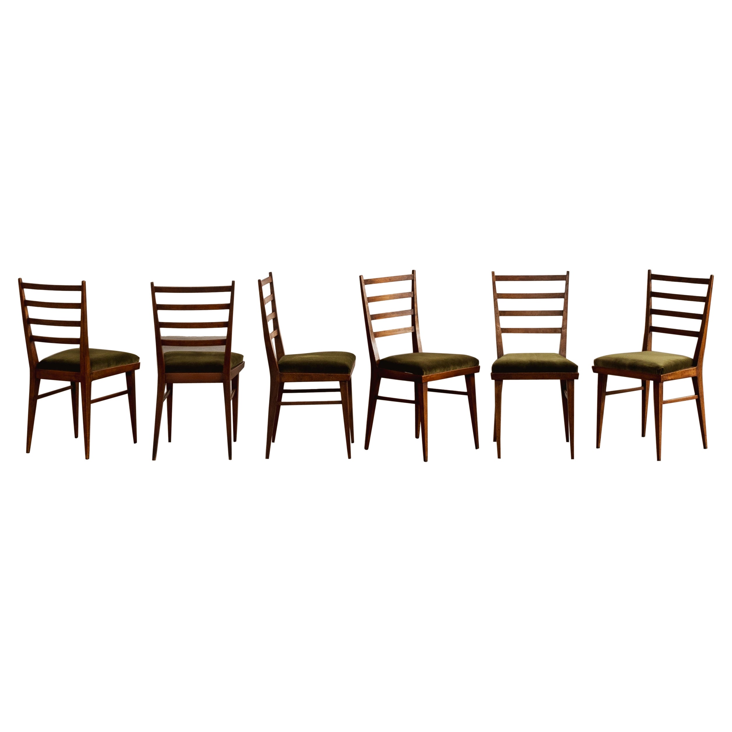 Guglielmo Ulrich Dining Chairs for Saffa Milano, 1950, Set of 6