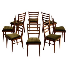 Guglielmo Ulrich Dining Chairs for Saffa Milano, 1950, Set of 8