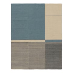 Rug & Kilim's Contemporary Kilim in Beige-, Blau- und Grautönen