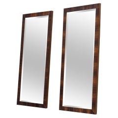 Coppia di specchi smussati da parete Uncommon Lane Altavista in legno di palissandro 47x21