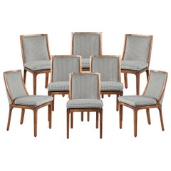 Set di 8 sedie da pranzo vintage in noce con schienale curvo di Nienkamper