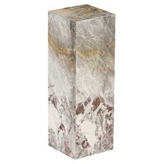 1980's Post-Modern Exotic Marble Column Pedestal