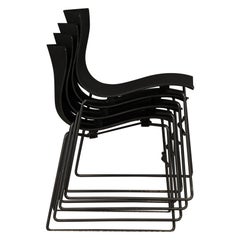 Massimo Vignelli für Knoll Intl 'Taschentuch' Stapelstühle, Signiert, 19 Stück verfügbar