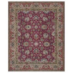 Tappeto Tabriz persiano floreale borghese d'epoca CIRCA 1920