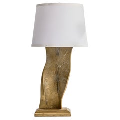 Diseñador italiano, Lámpara de mesa, Latón. Italia, años 70