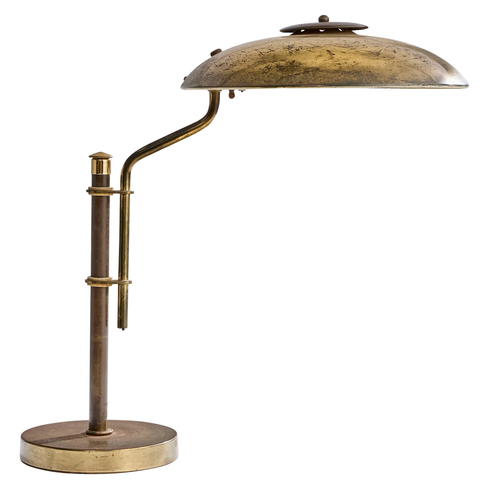 American Designer, Table Lamp, Brass, USA, 1930s