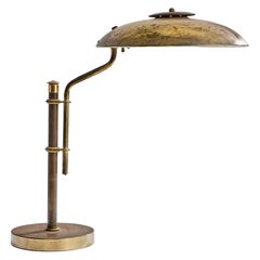 Lampada da tavolo di design americano, Ottone, USA, anni '1930