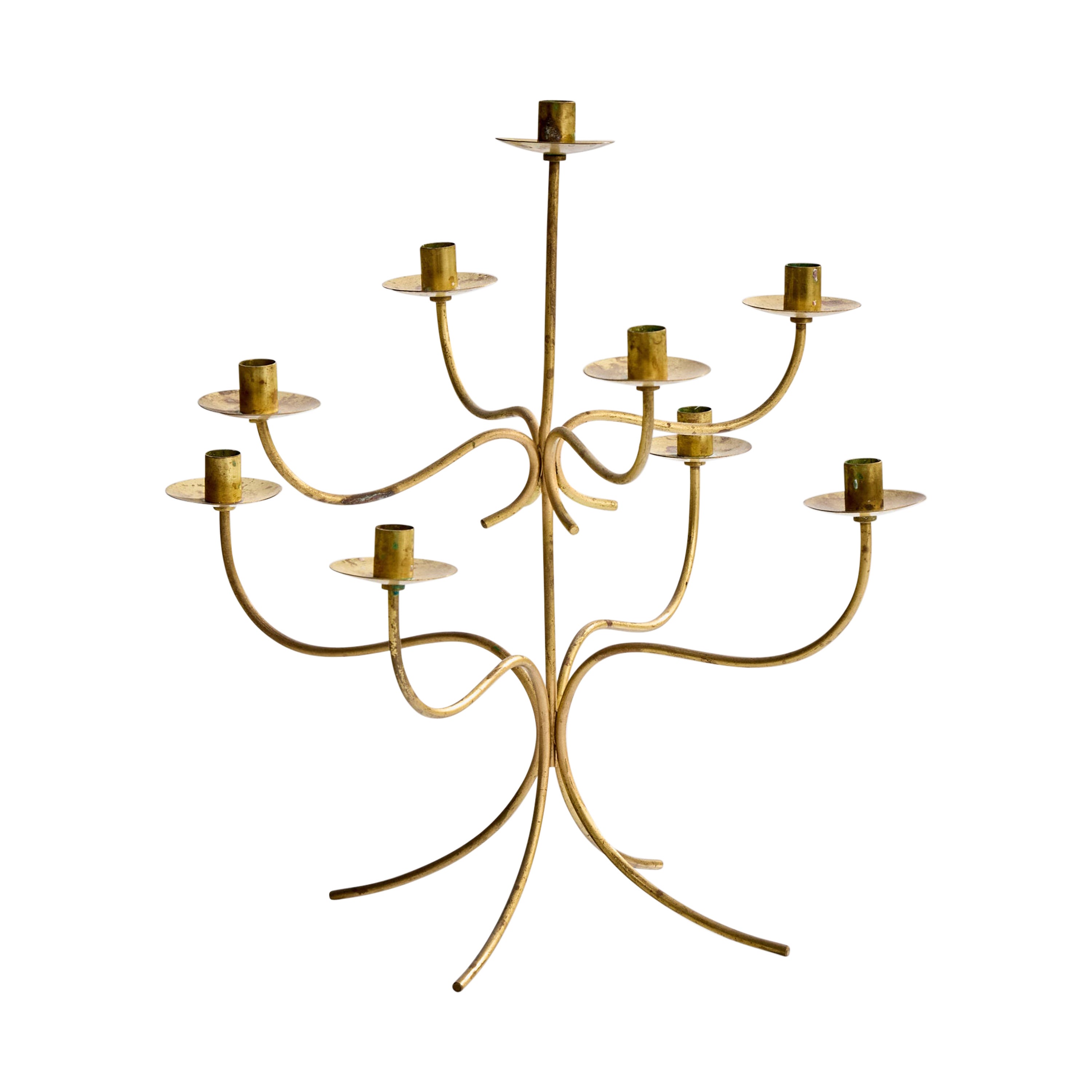 Josef Frank, chandelier, laiton, Svenskt Tenn, Suède, années 1950 en vente