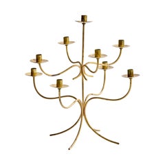Josef Frank, chandelier, laiton, Svenskt Tenn, Suède, années 1950