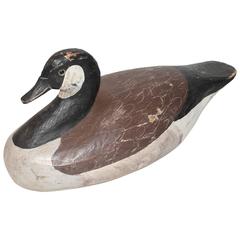 Antique Monumental Hand-Carved Canadian Goose