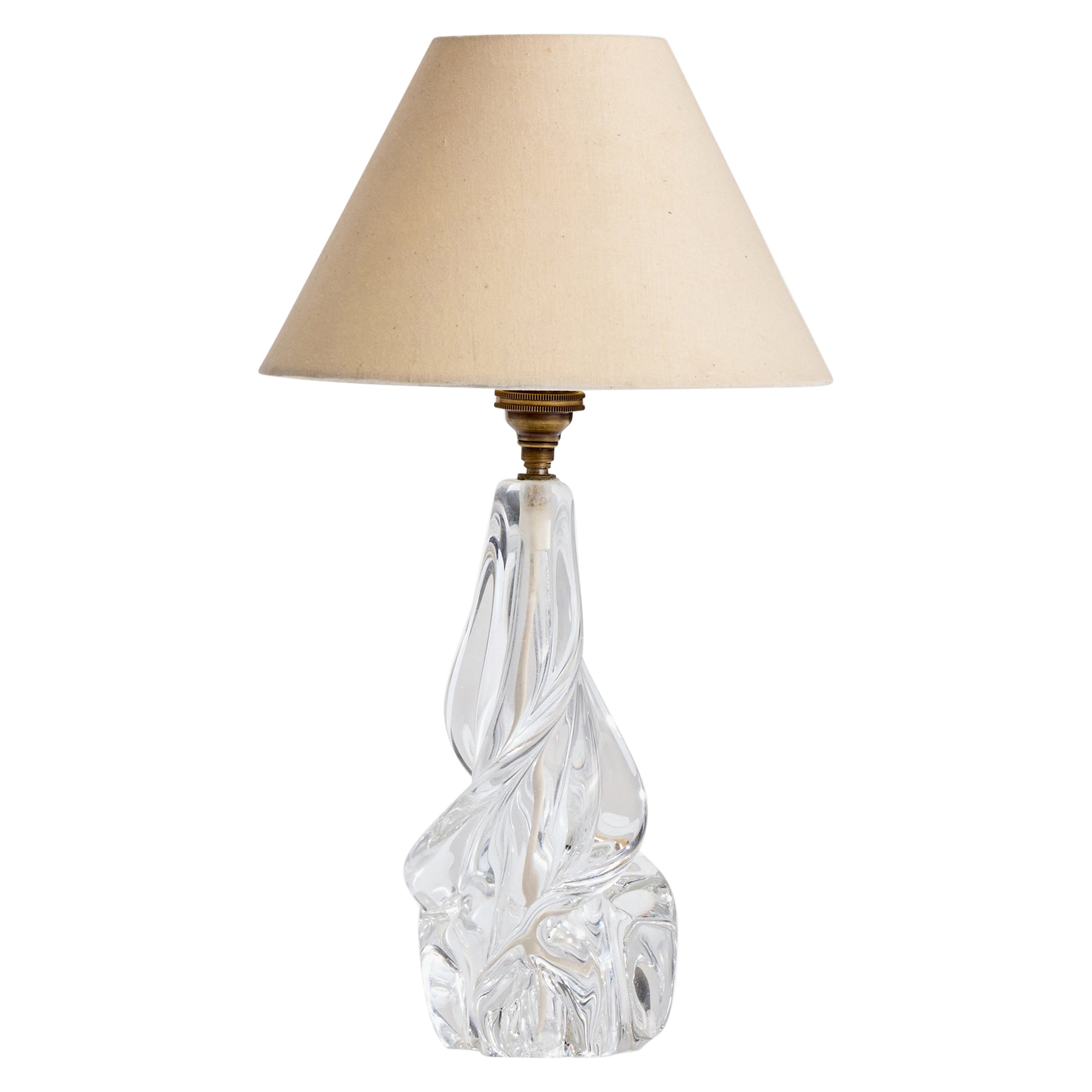 French Designer, Table Lamp, Brass, France, 1950s For Sale