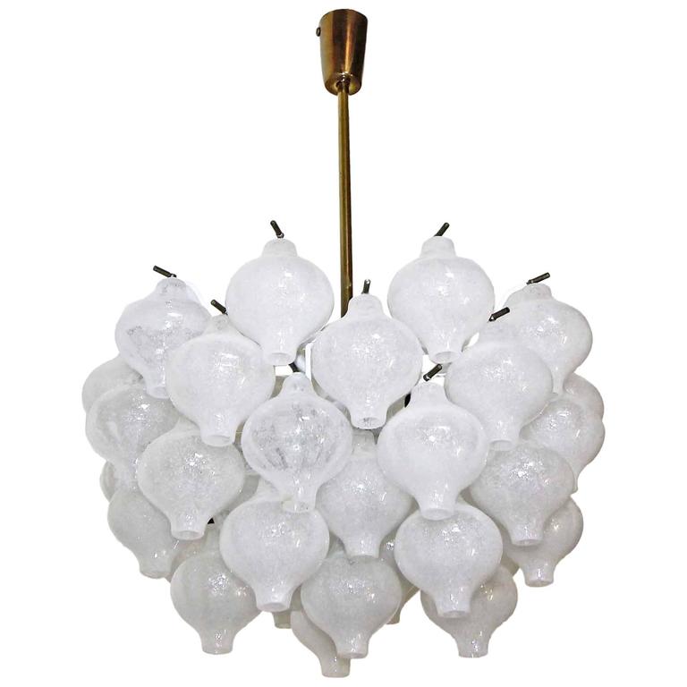 Kalmar Onion "Tulipan" Shaped Glass Chandelier at 1stDibs