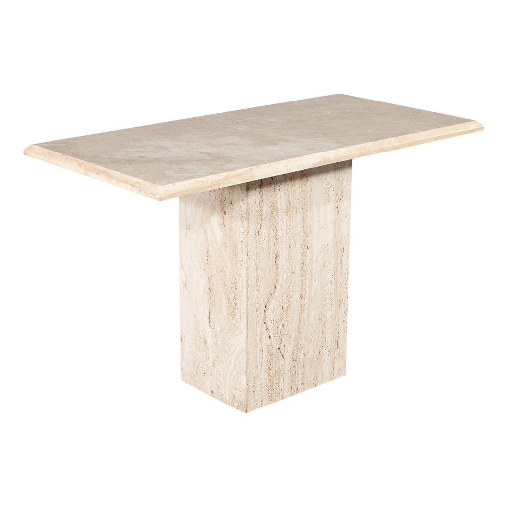 Vintage Italian Travertine Console Table 1970’s For Sale