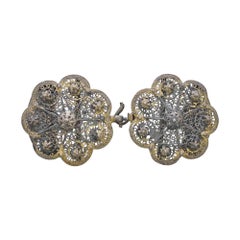 Ancienne boucle de ceinture ottomane dorée, 19e siècle