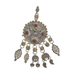 Pendentif en métal ancien, 19e siècle